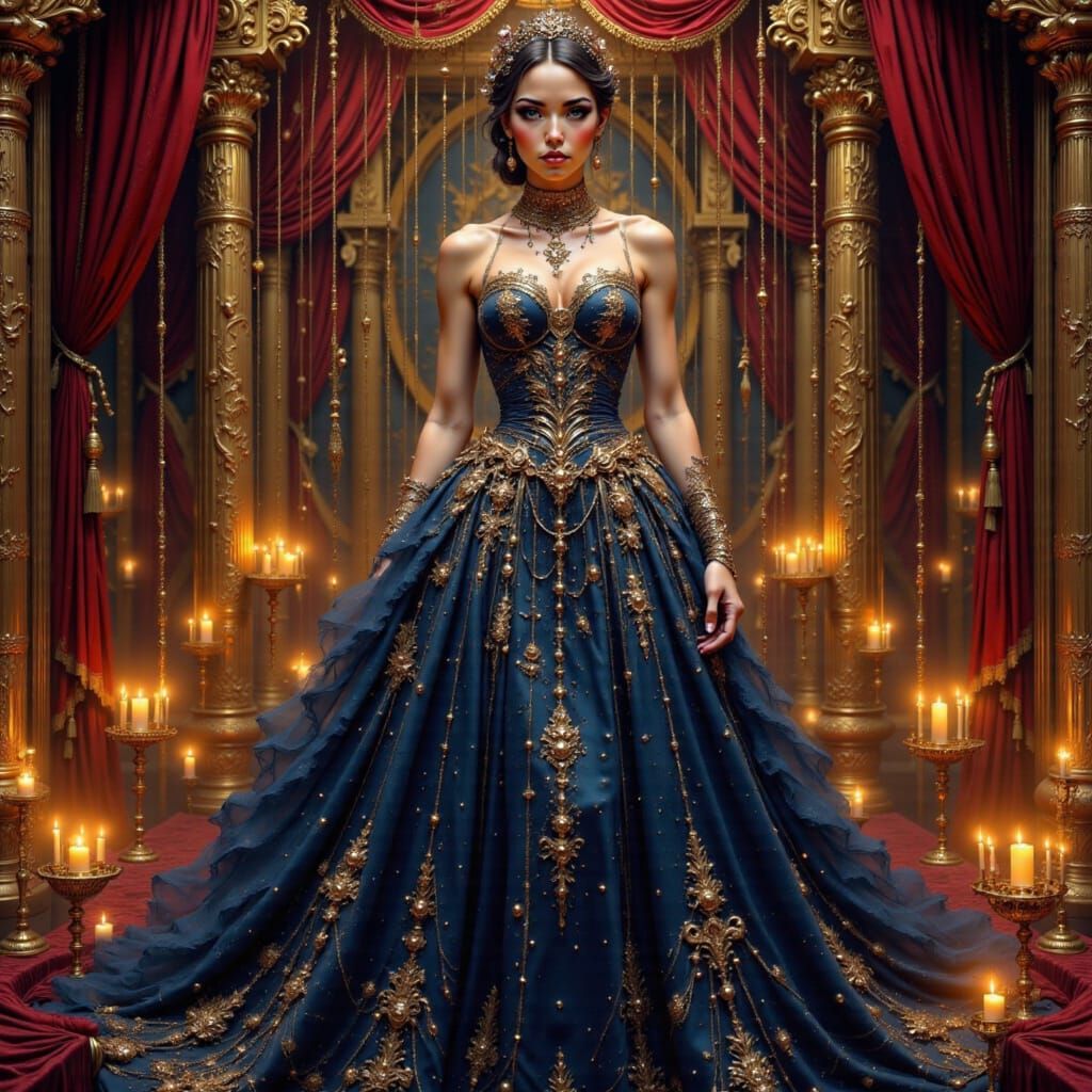 A regal gown