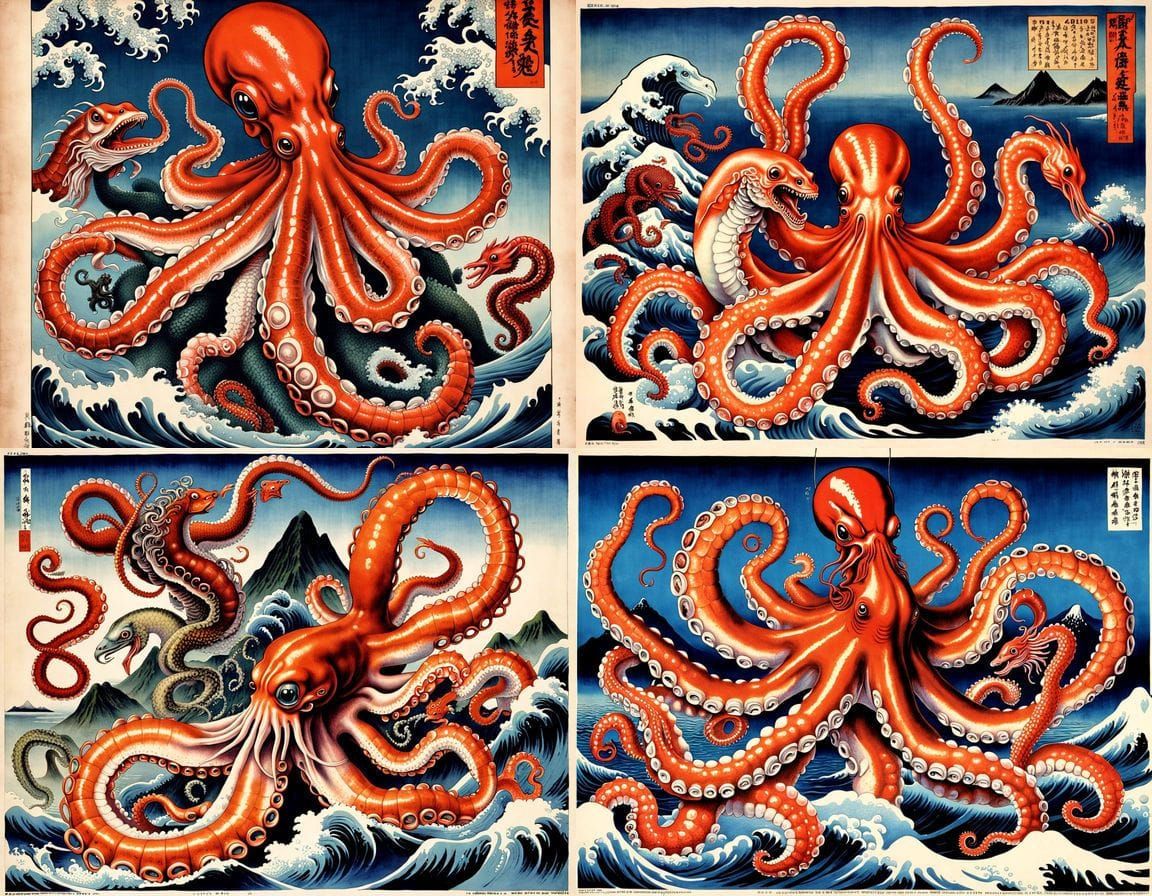 Grotesque Creature Hybrid in Bizarre 1970s Horror Movie Post...