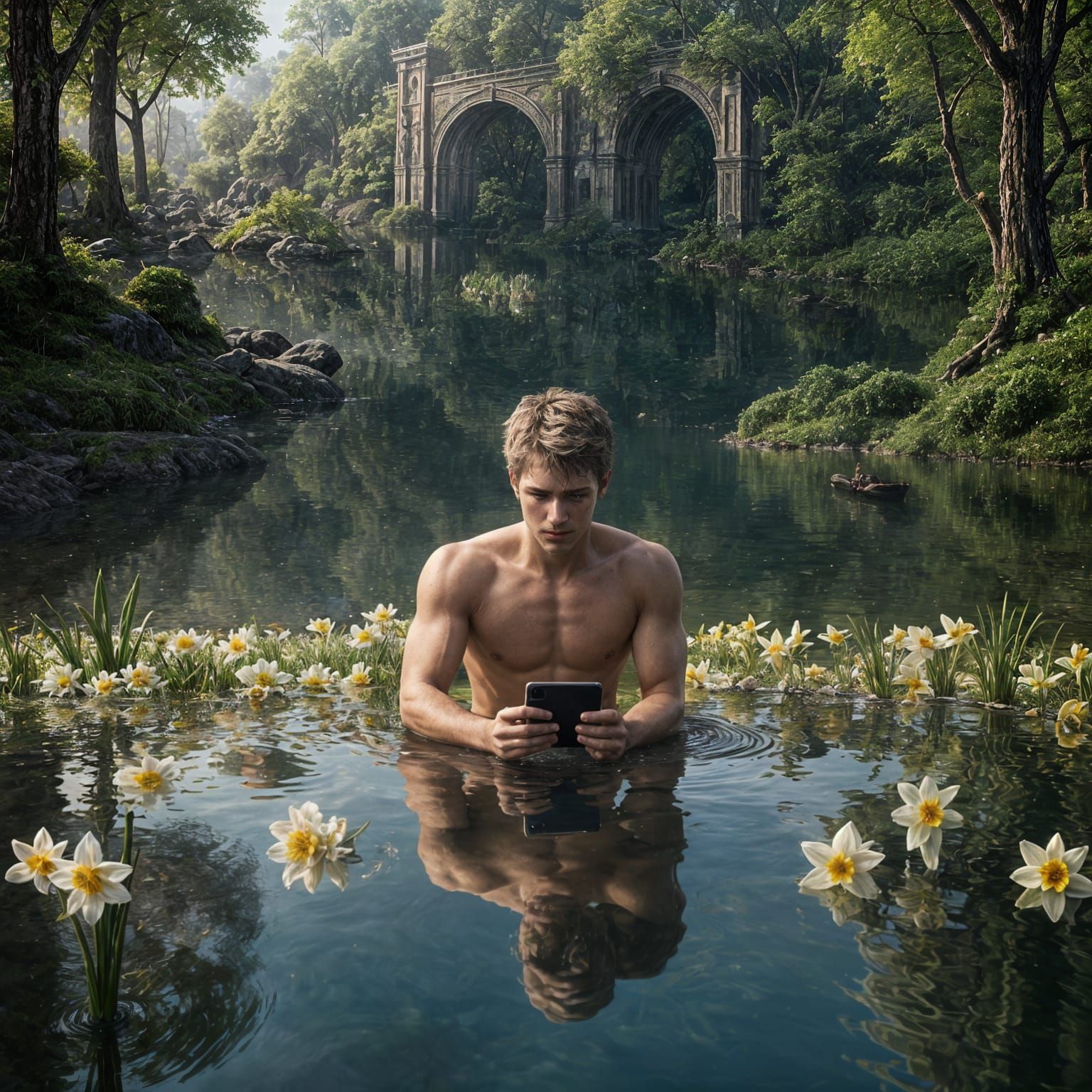 Narcissus Takes a Selfie: Photographic Art