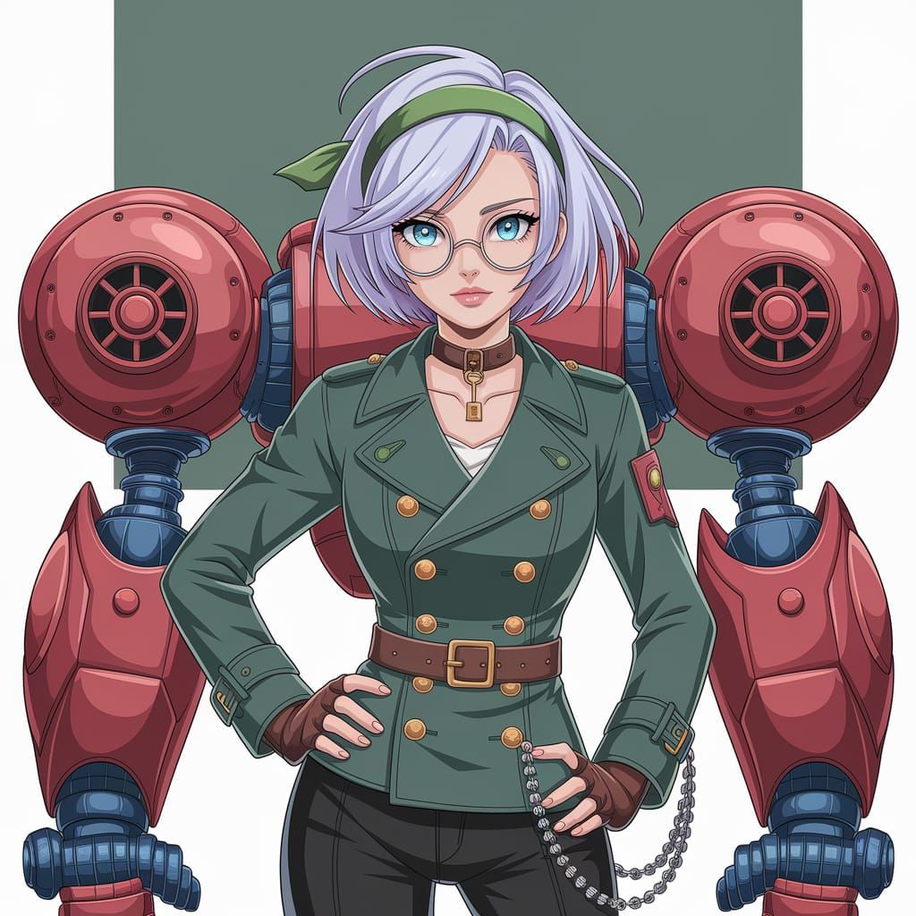 Roberia Karurīni and Steam-Powered Mecha in Anime Style