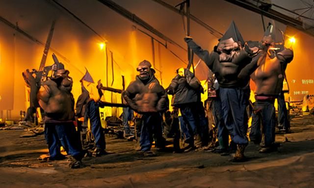 Orc Factory Workers Protest Poor Conditions