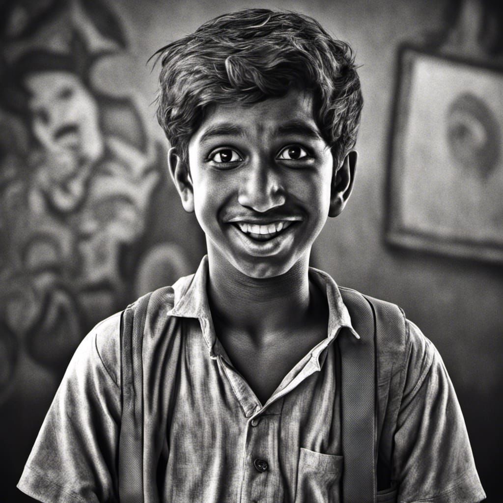 Cartoon of a Comedian Bangla Boy