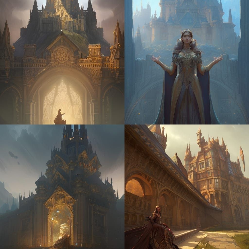 Majestic Castle Portrait with Dynamic Lighting