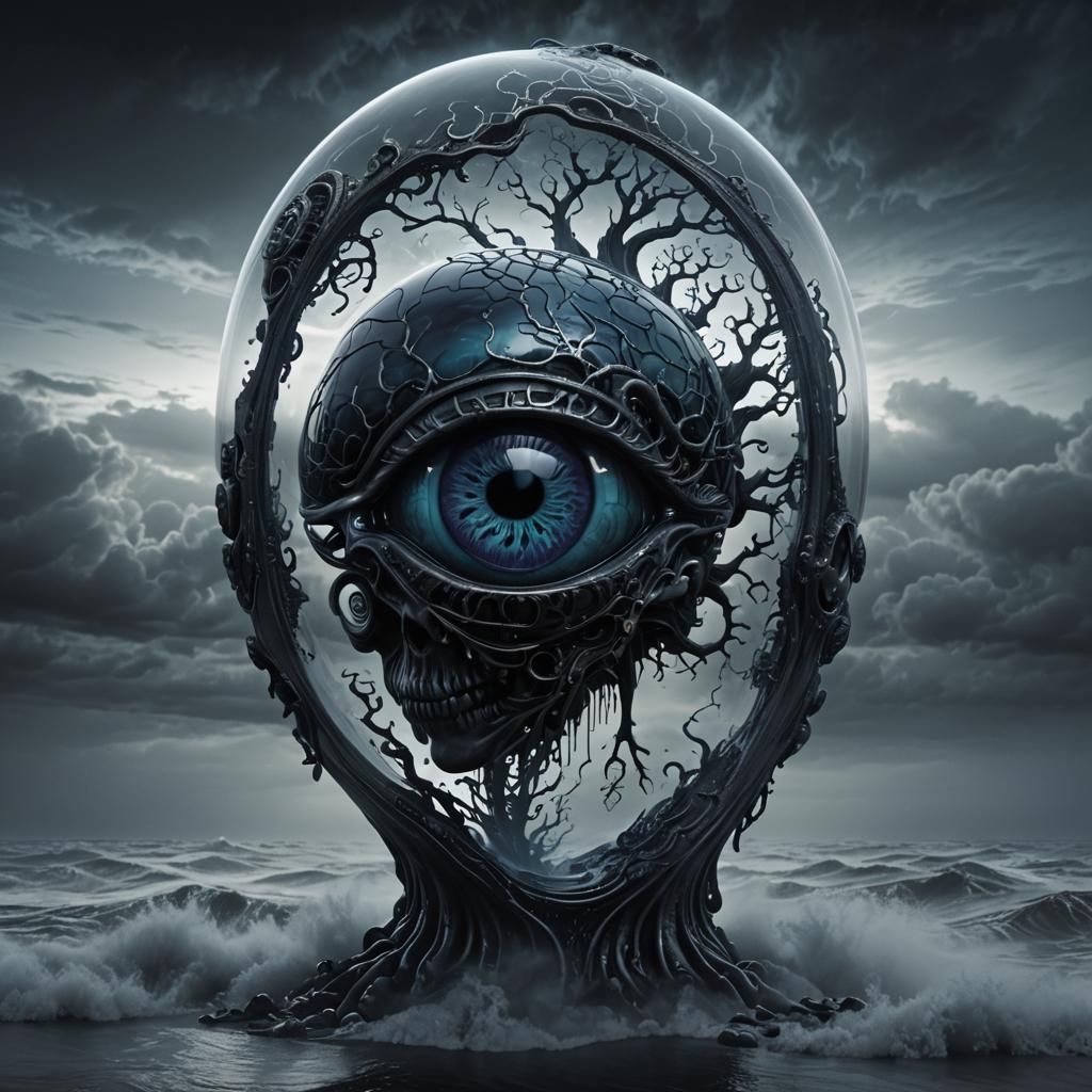 Glass 'A' in Dark Fantasy 3D Render