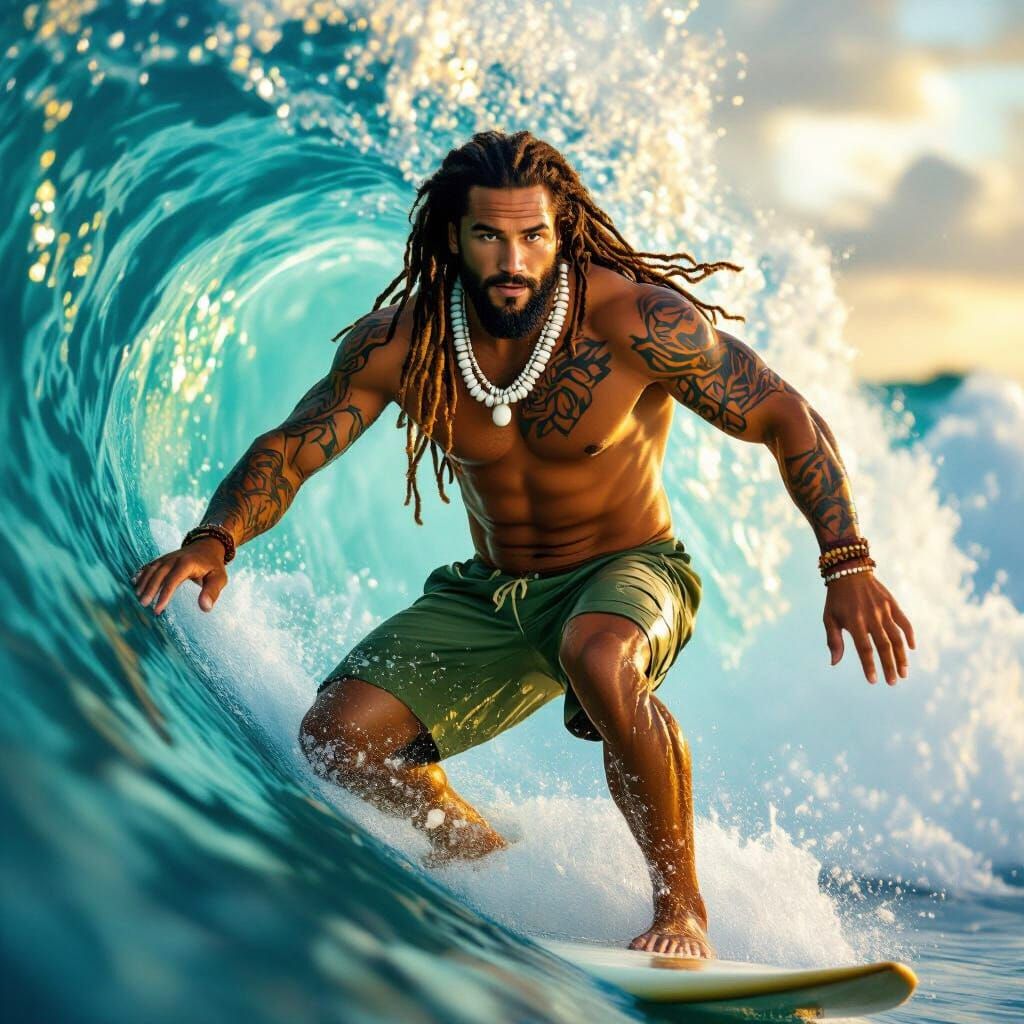 Surfer Rides Massive Wave in Jamaica