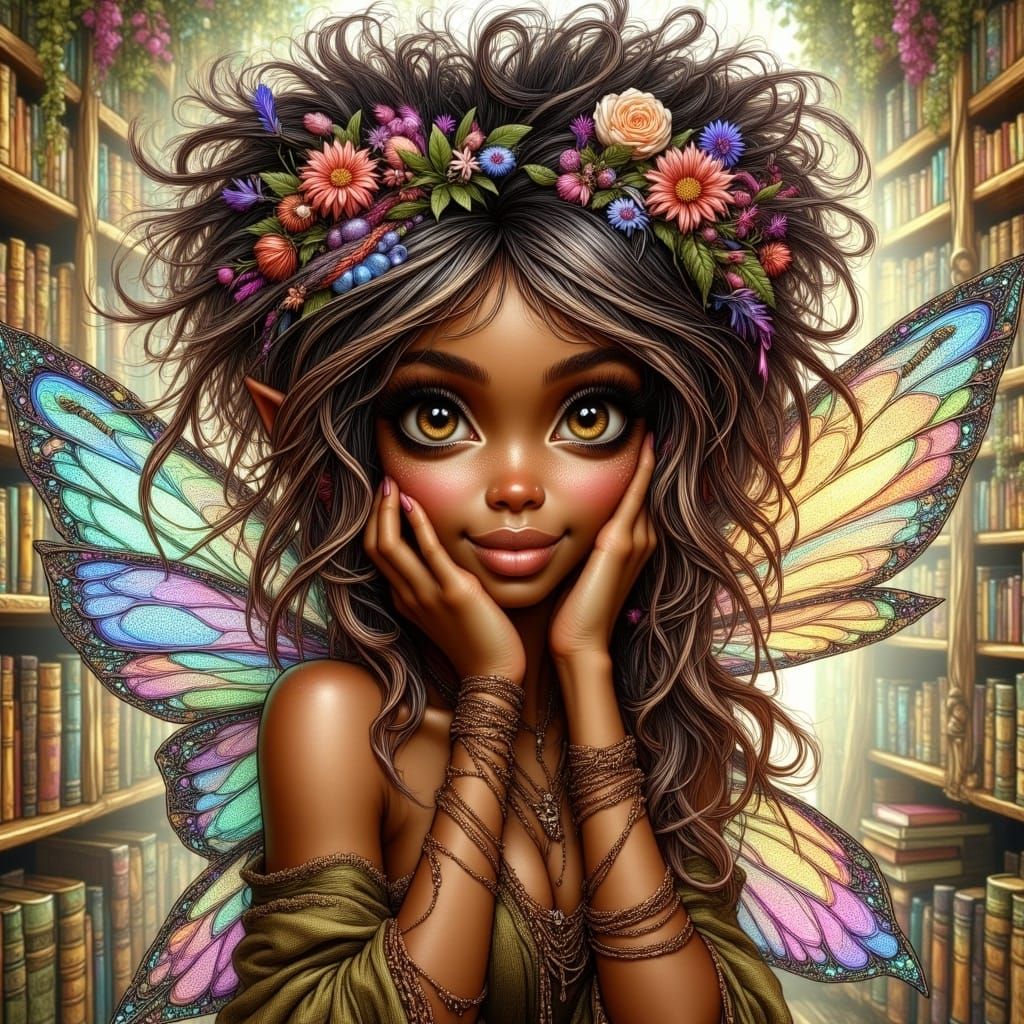 African American Fairy in Wakanda Style