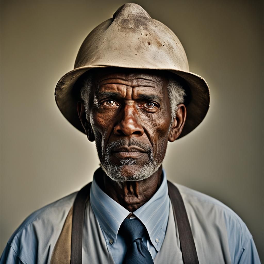 Tall Gravedigger Man: Professional Color Portrait