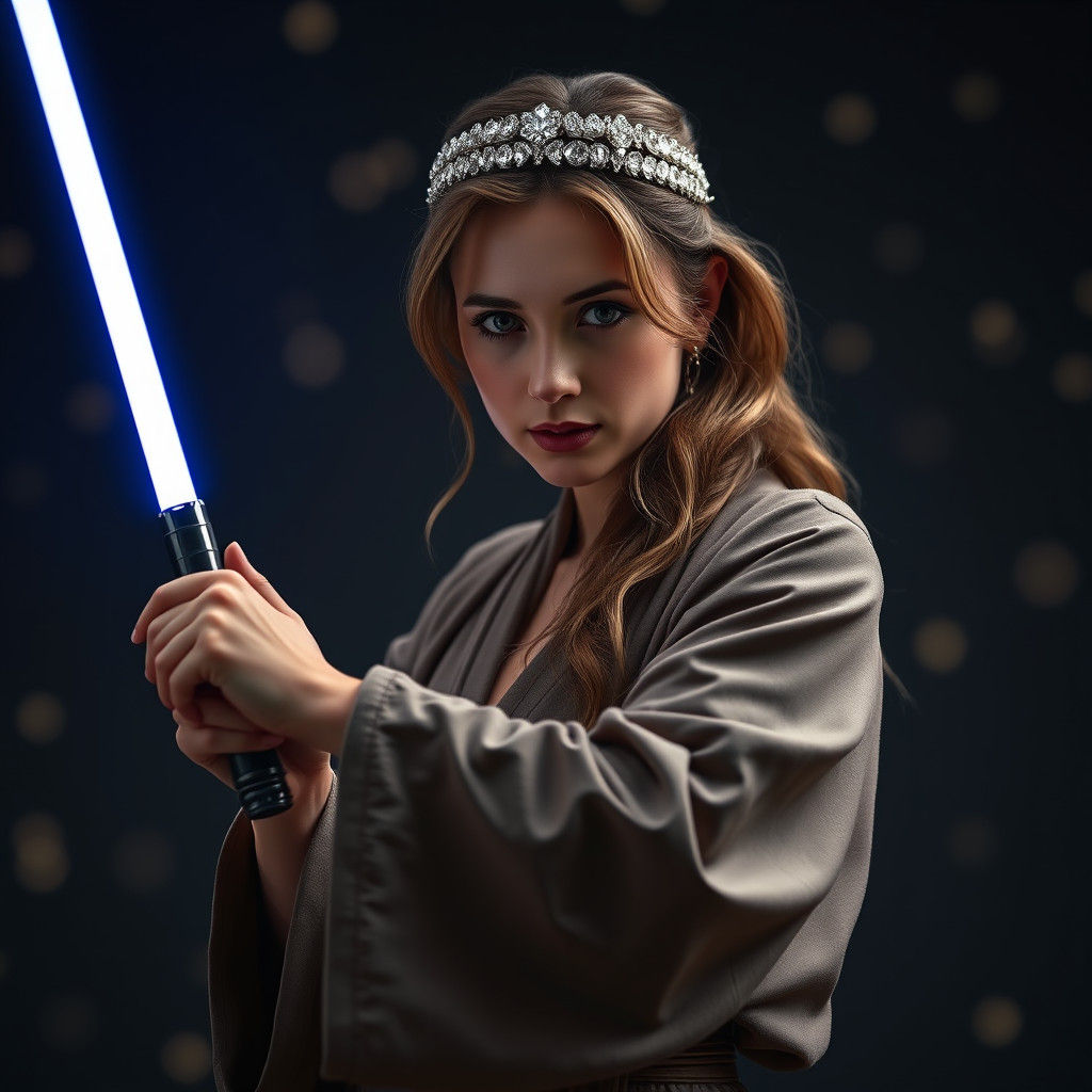 Gatsby-esque Space Princess with Lightsaber