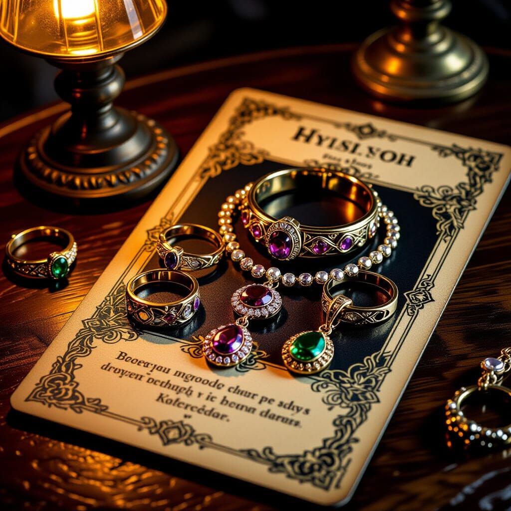 Opulent Jewelry on Pub Table Yu-Gi-Oh Card