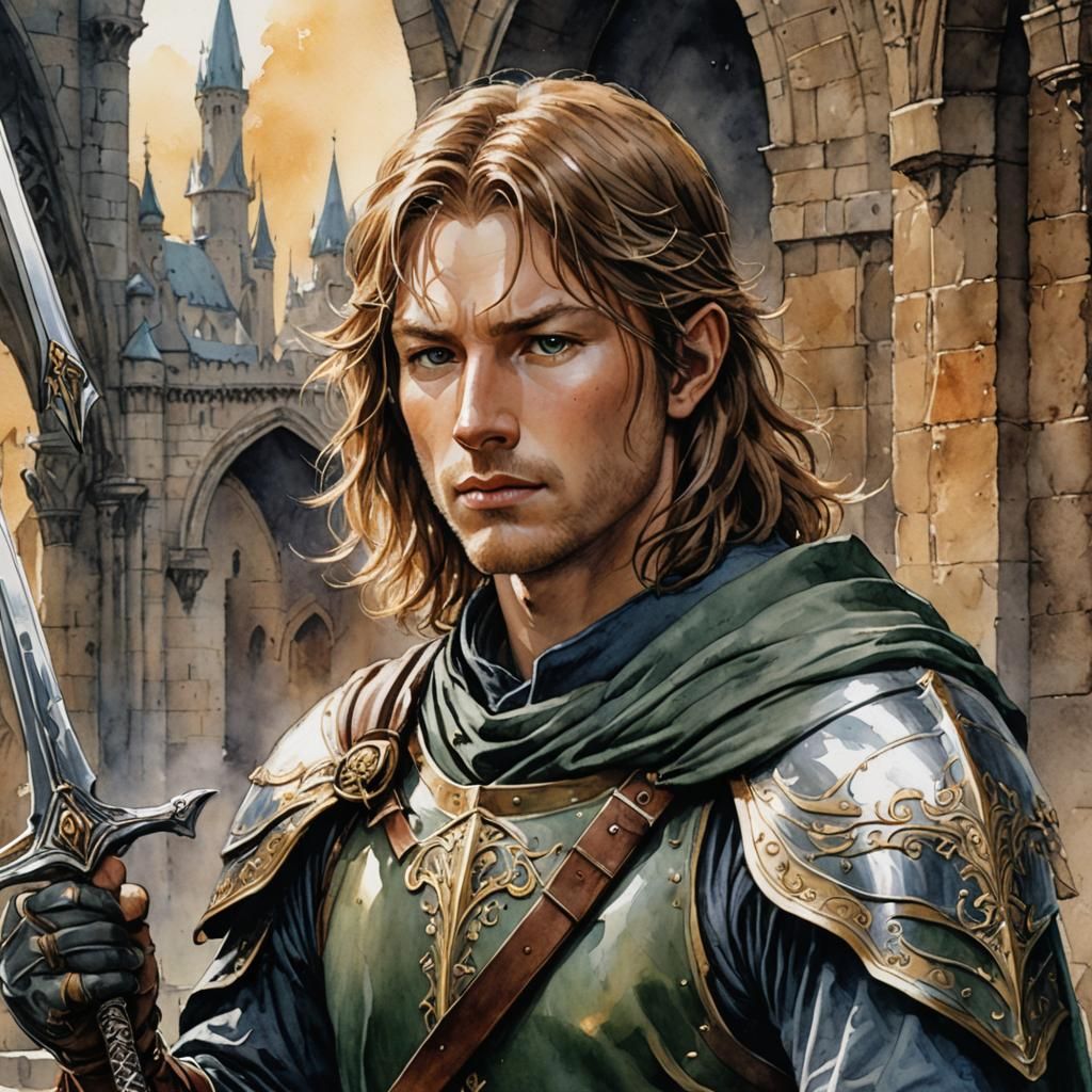 Faramir of Rohan Watercolor Painting