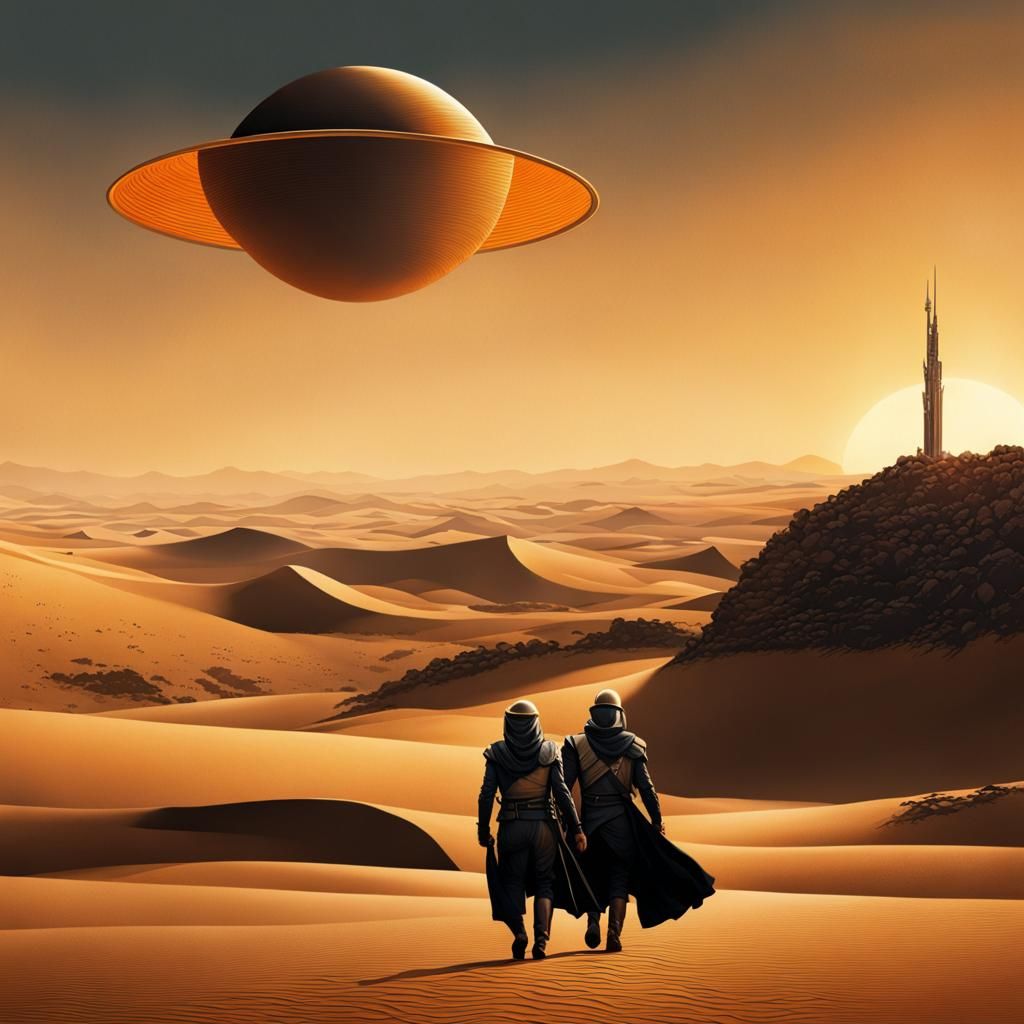 Arrakis Landscape Poster Art from Dune Movie