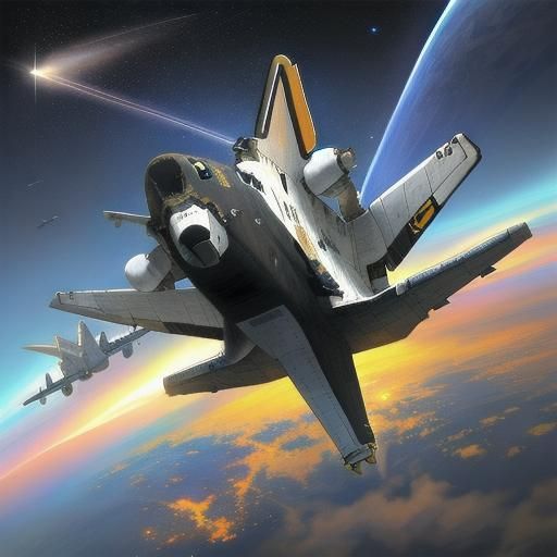 Space Shuttle on Bombing Mission