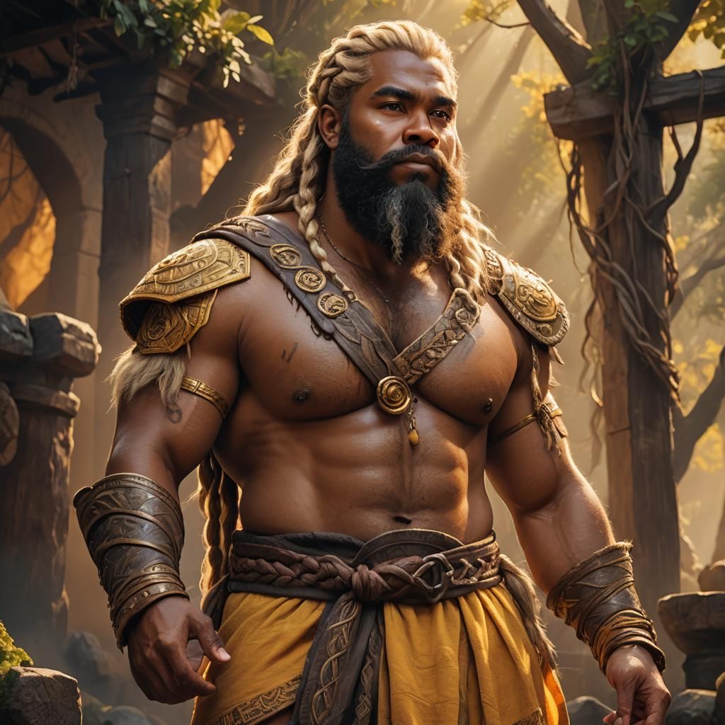 Gay Dwarf in Golden Hour: Fantasy Concept Art