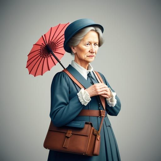 Vintage-Style Postman Bag with Intricate Origami Folds