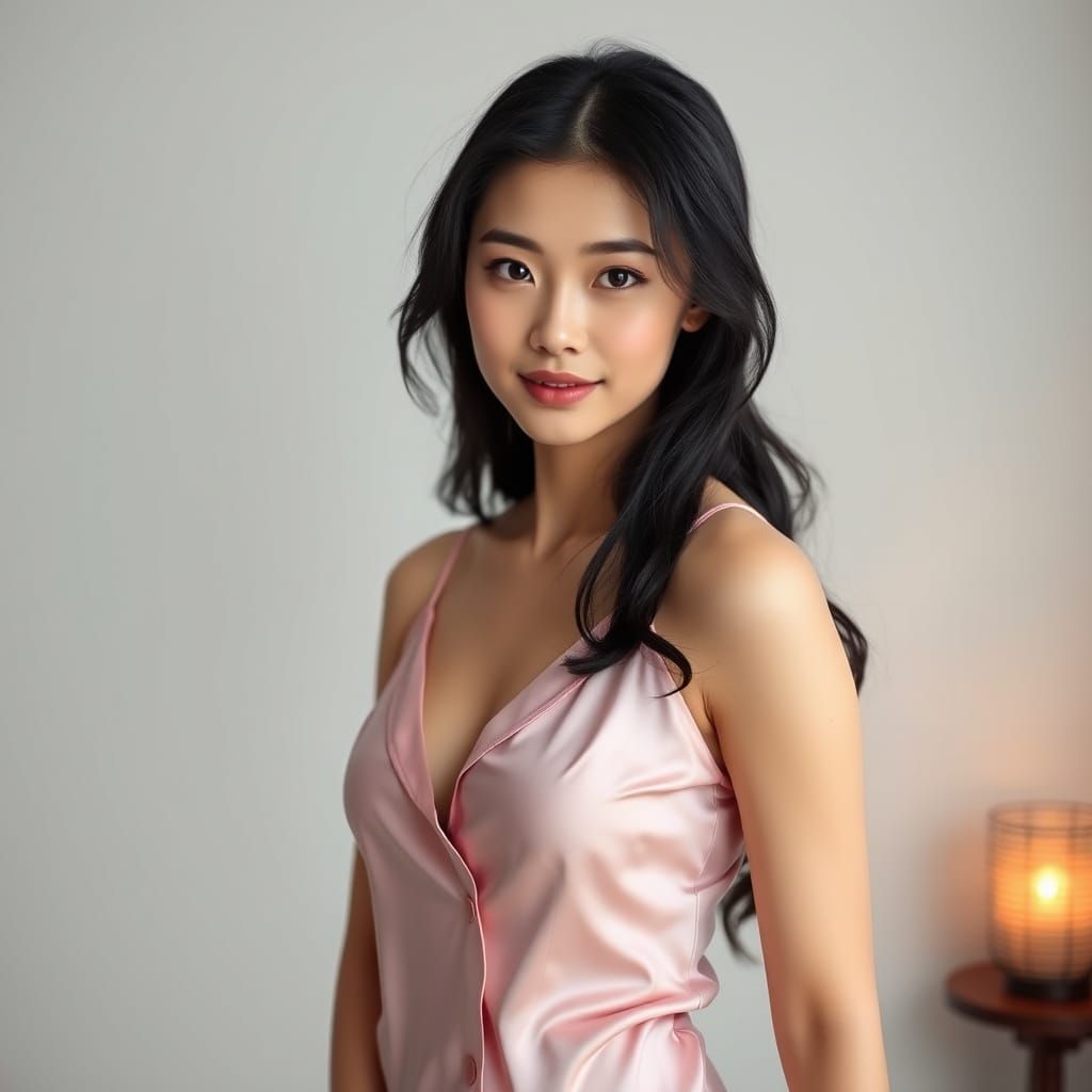 Elegant Chinese Beauty Captured in Soft Focus