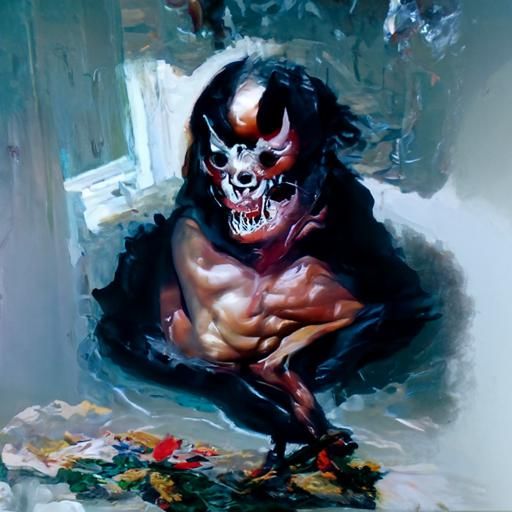 Hellboy as Oil Painting by James Gurney