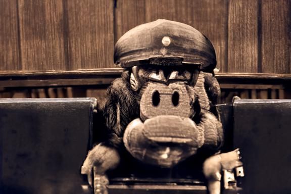 Donkey Kong at Nuremberg Trials: Old Photograph