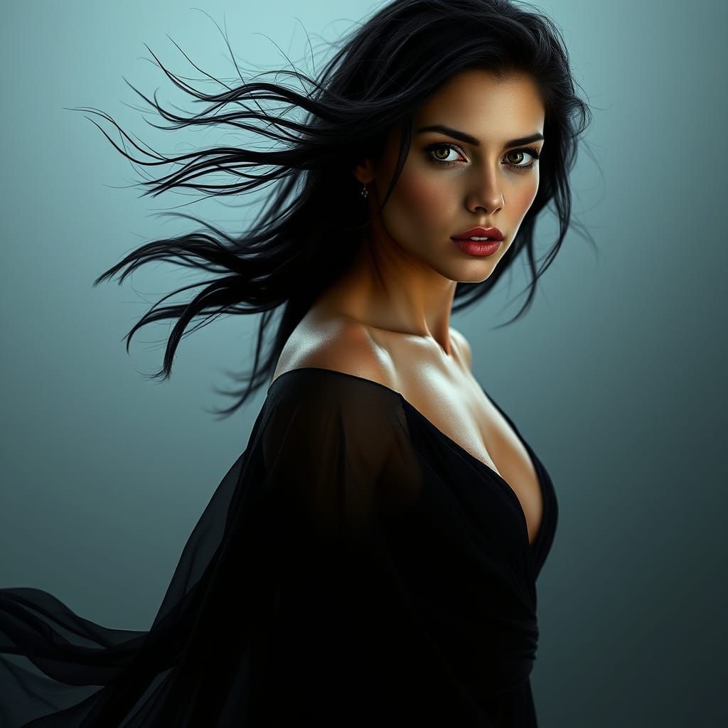 Gothic Athlete in Eerie Glow