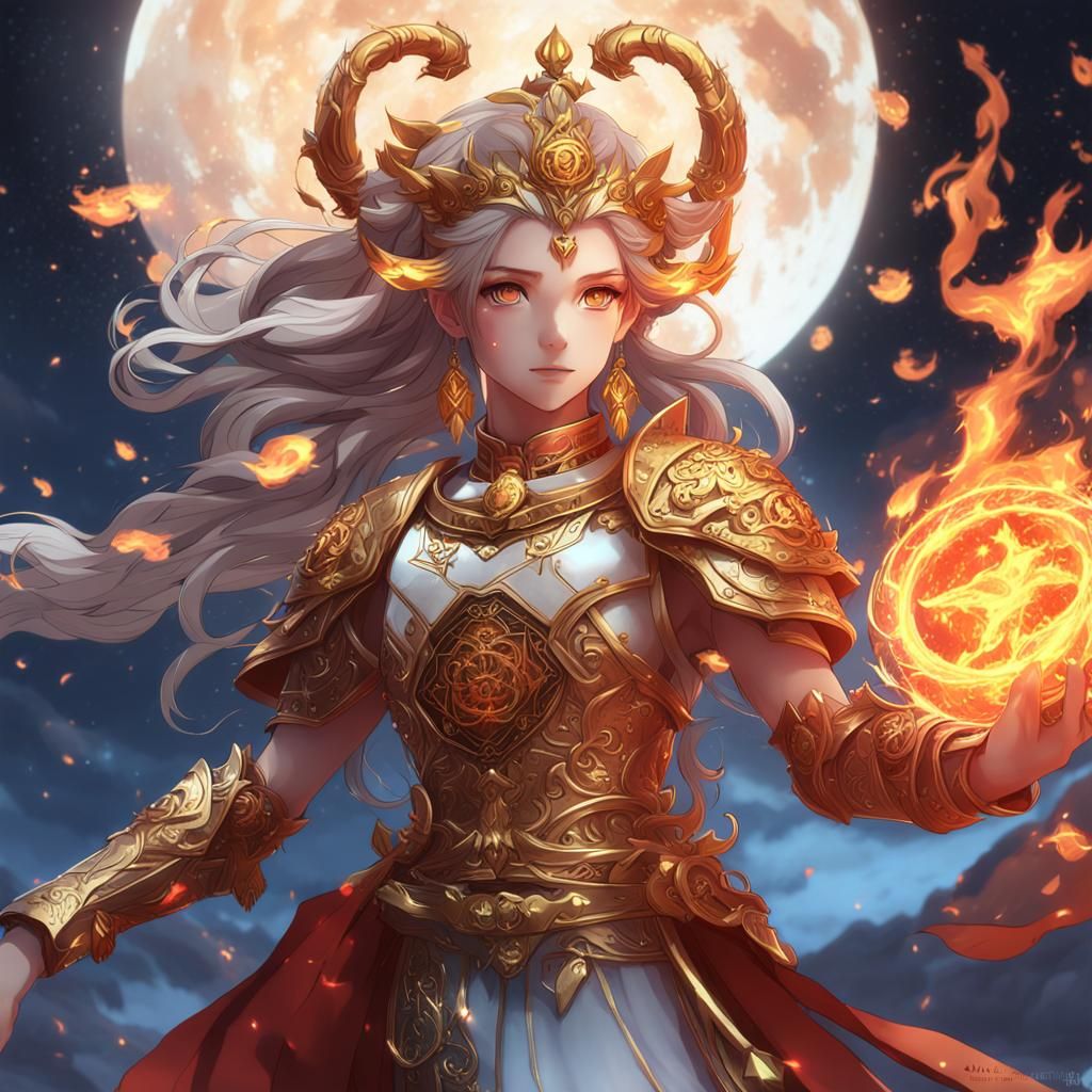 Leo Zodiac Goddess in 3D Anime Art