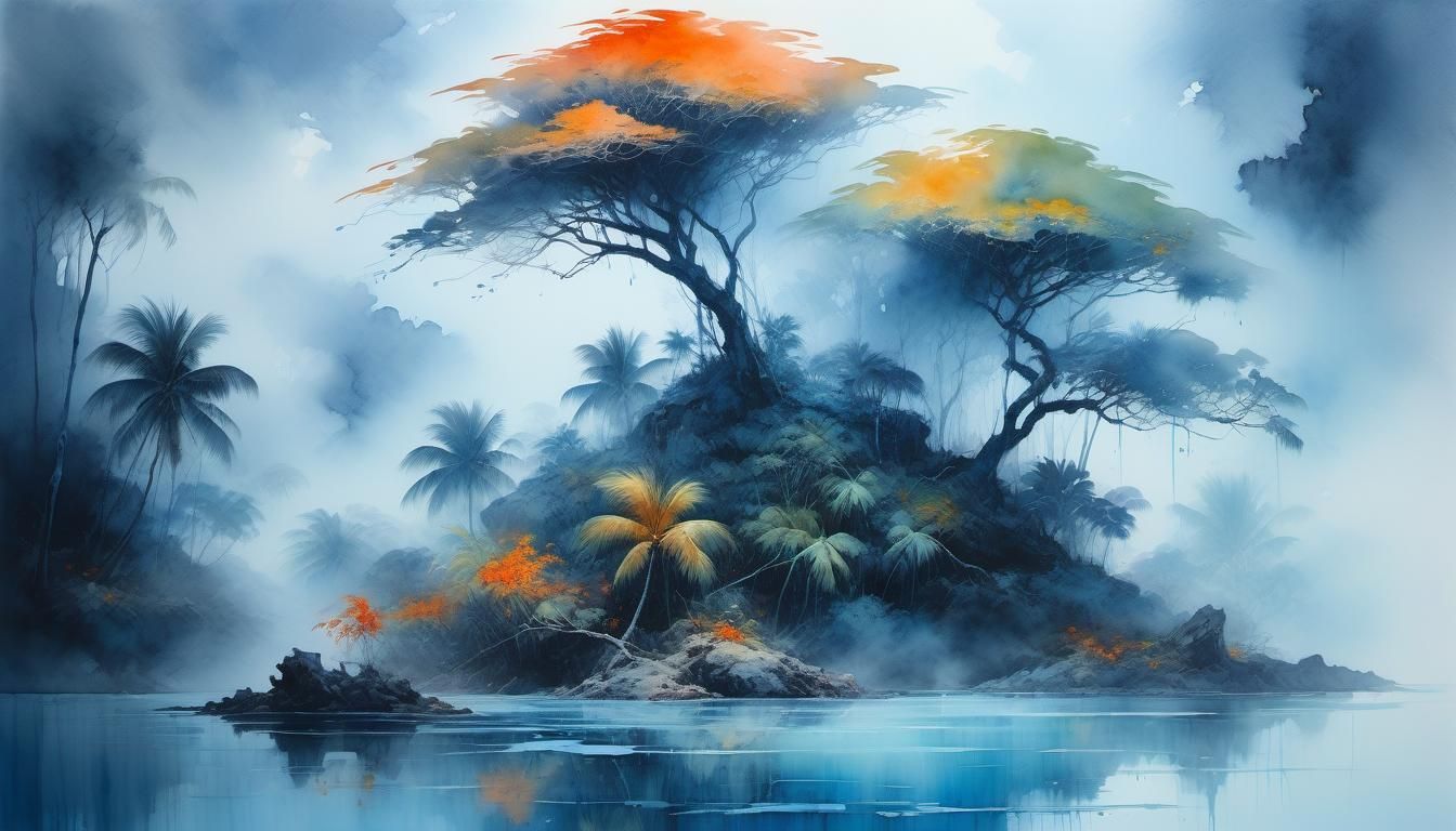 Misty island