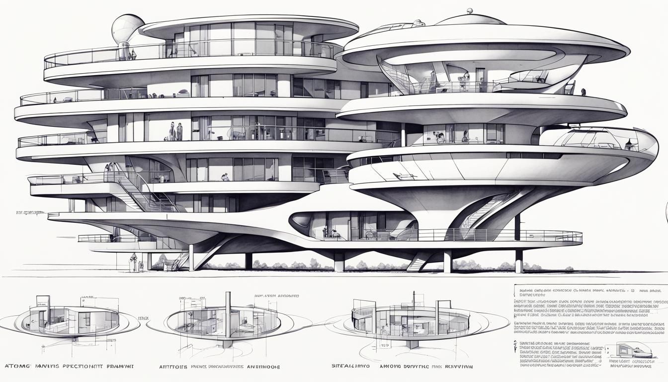 modern apartment building, unique, attractive,  appealing an...