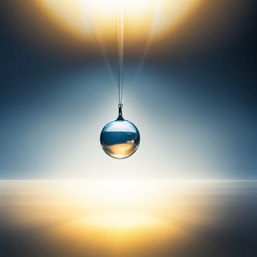 Suspended Water Sphere in Backlit Sunshine