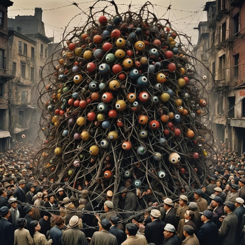 Disturbing Eyeball Mesh in Dystopian Twilight