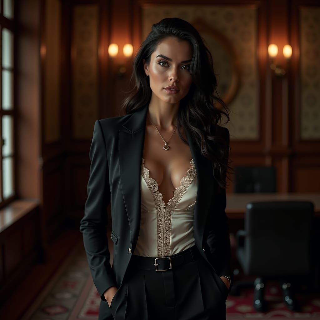 Woman in Business Suit, Dutch Masters Style