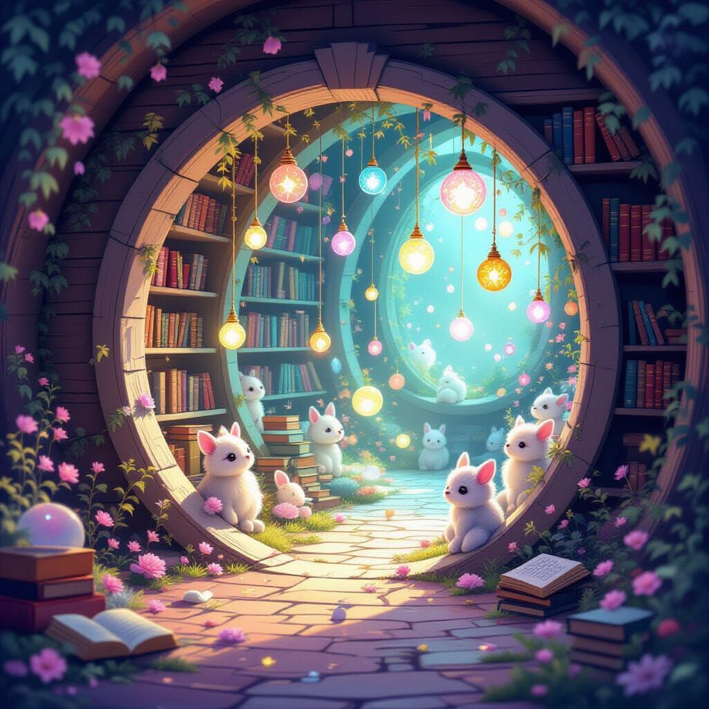 Enchanted Room Revealed Through Keyhole