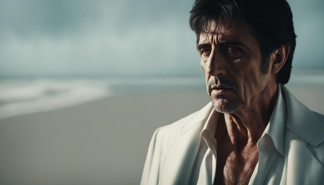 Tony Montana in Pre-Raphaelite Style