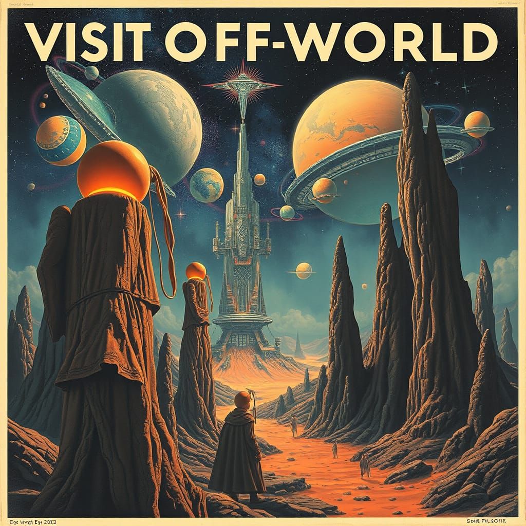 Vintage Travel Poster: Visit Off-World Colonies