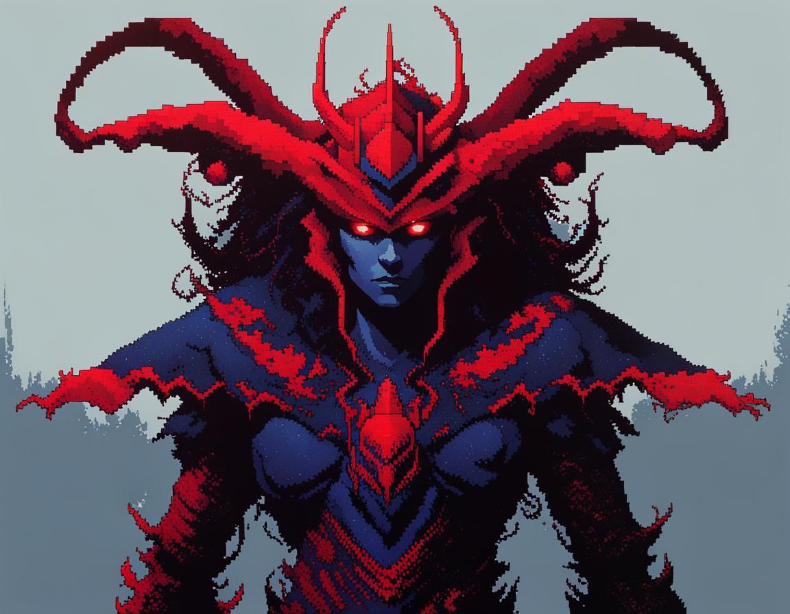 8-Bit Pixel Art of a Female Incubus
