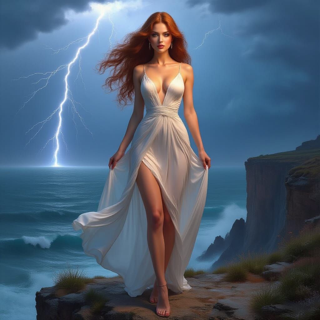 Stormy Beauty in Style of Luis Royo