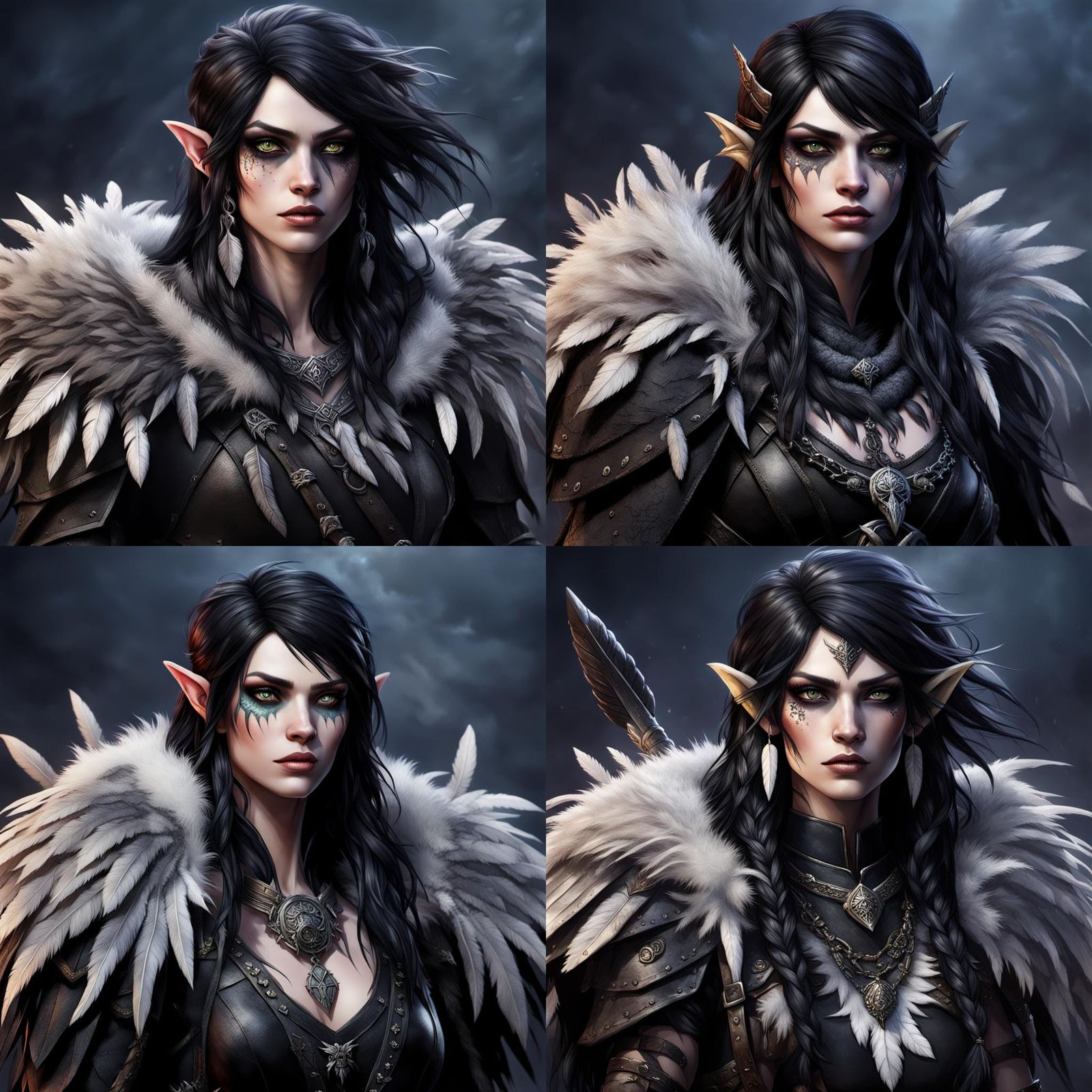 Brooding Elf Barbarian in Romantic Style