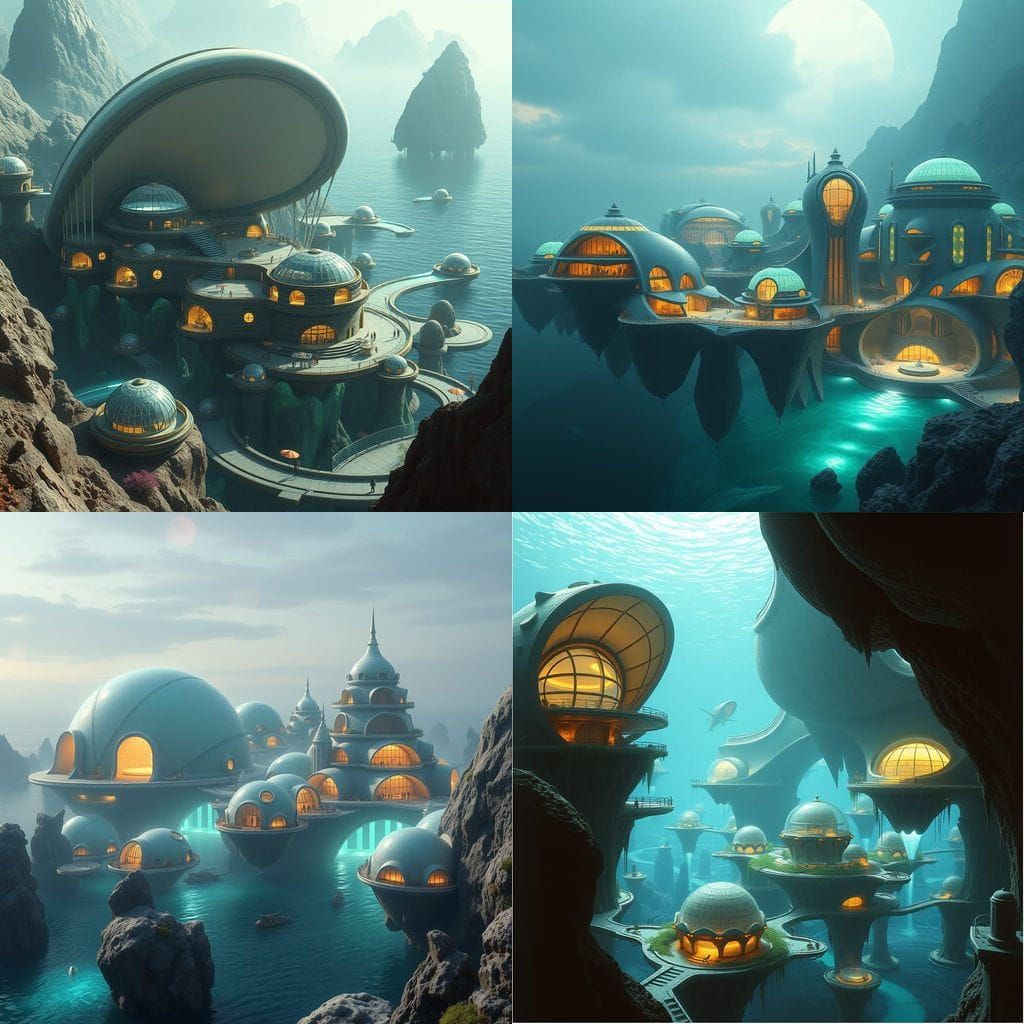 Surreal Aquatic Architecture on Alien Planet Orithis: Ciris ...