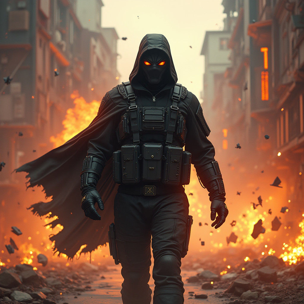 Invisible Superhero Orchestrates Fiery Car Wreckage