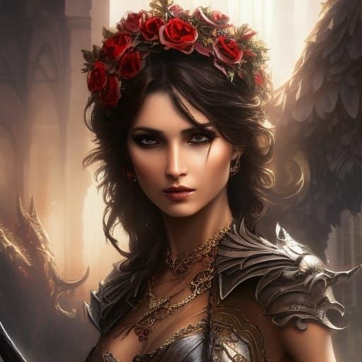 Beautiful Croatian Woman, Hyperdetailed Digital Art