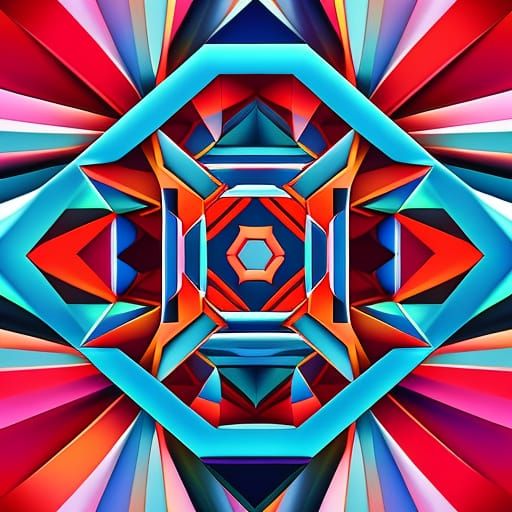 Abstract Infinite Geometry in Cubist Style