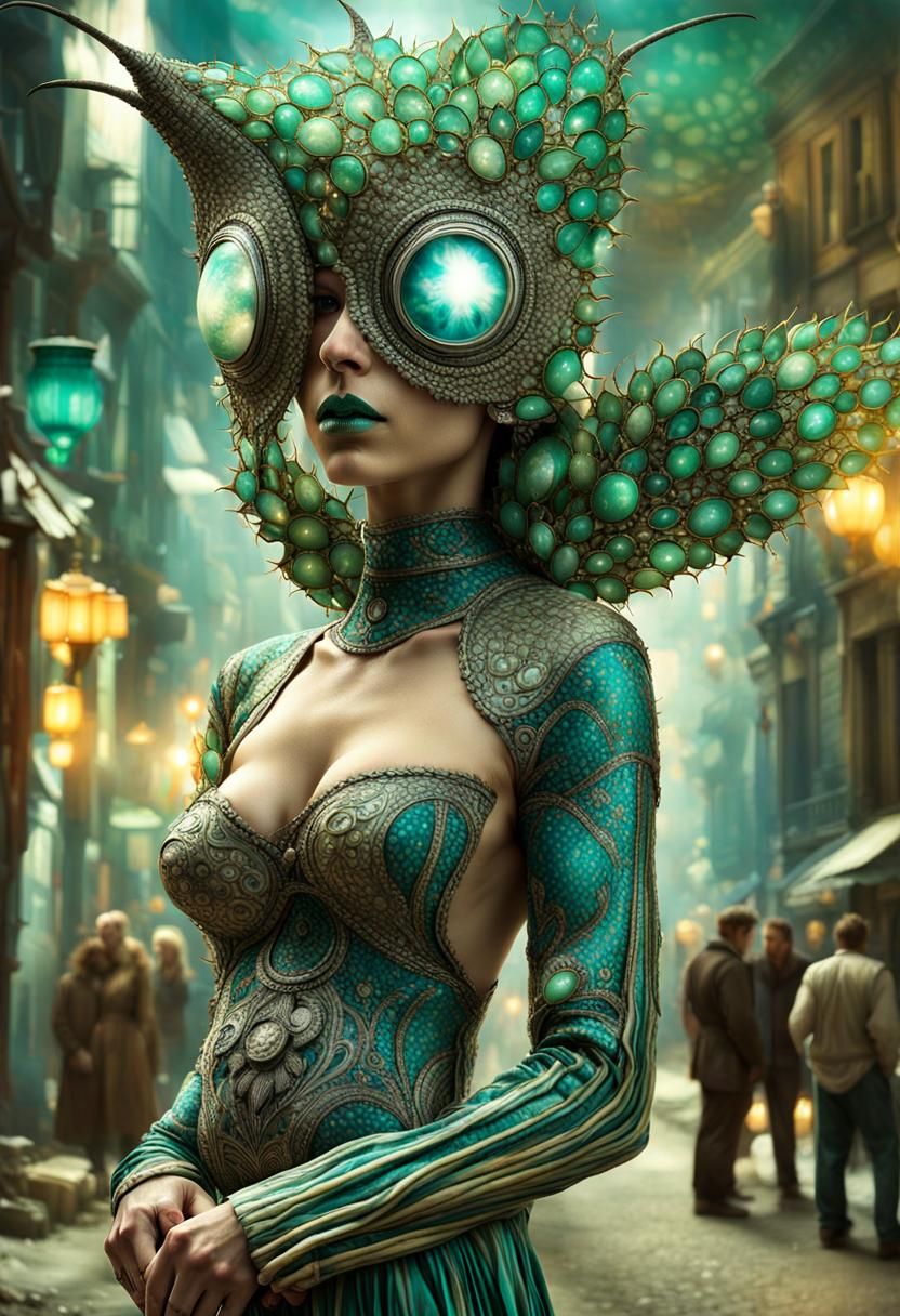 Cosmic Characters in Dreamscape, Photorealistic Digital Art