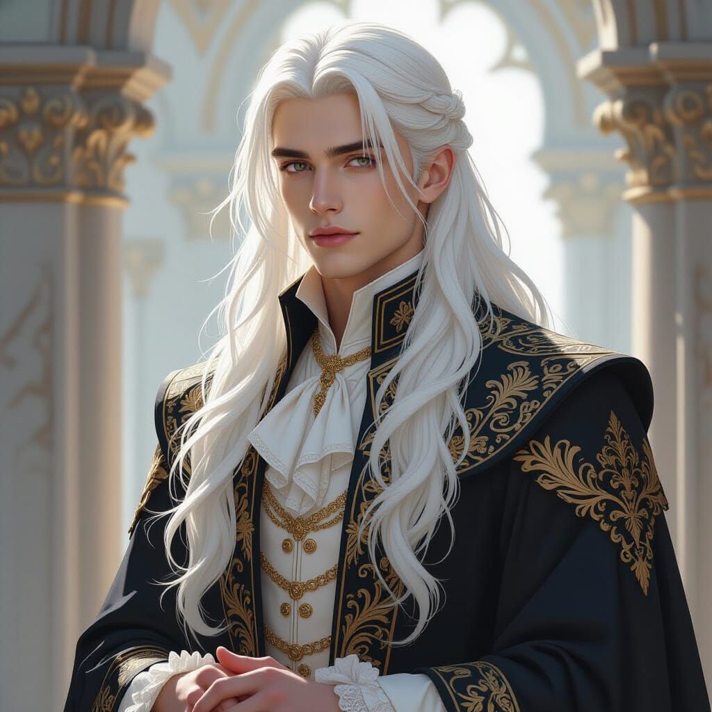 Elegant Fentesian Middle Ages Ball Attire