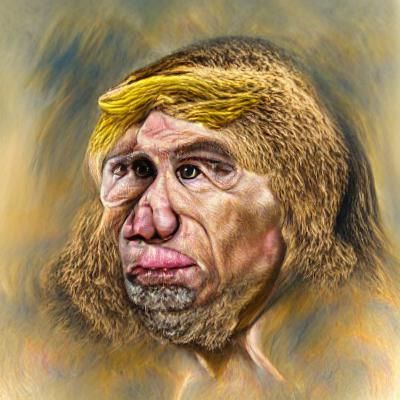 Detailed Portrait of a Neanderthal Man