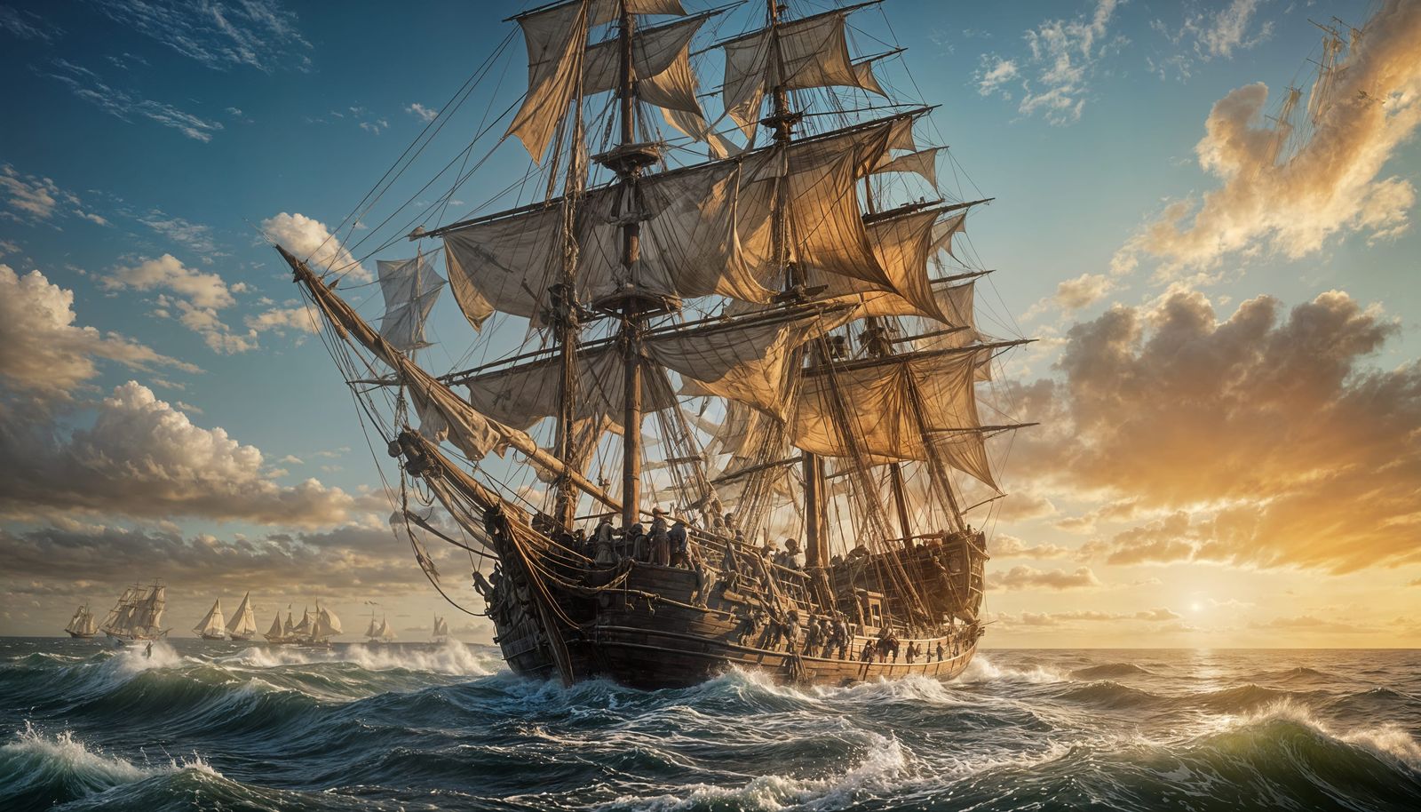 Pirates Boarding a Merchantman at Sea