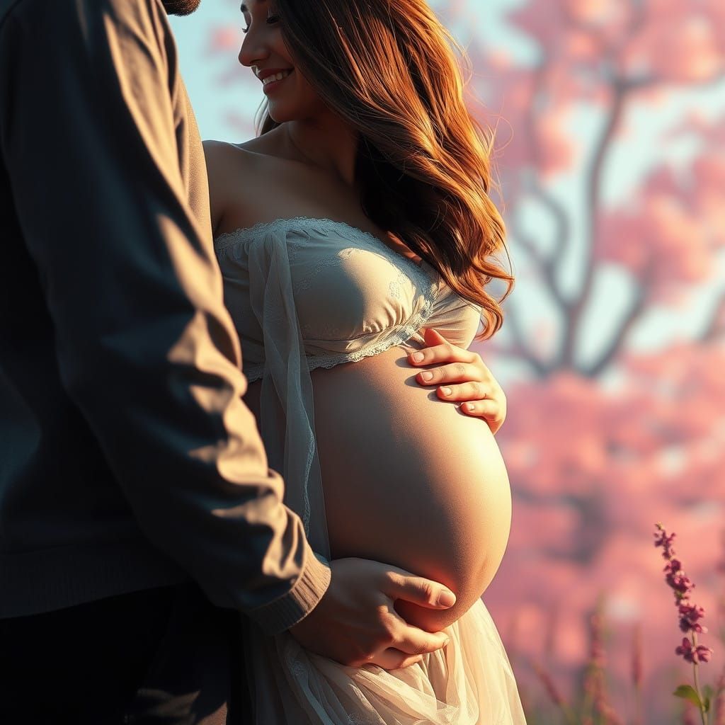 Loving Couple in a Dreamlike Fantasy Realm