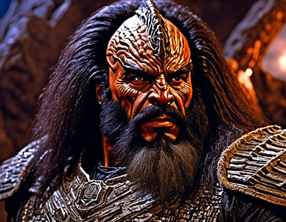 Klingon Warrior on Hostile Planet: Photorealistic Digital Ar...