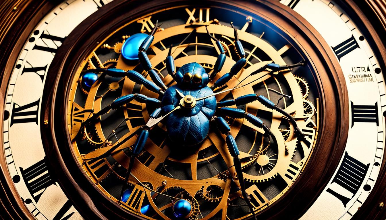 Spider Grandfather Clock
