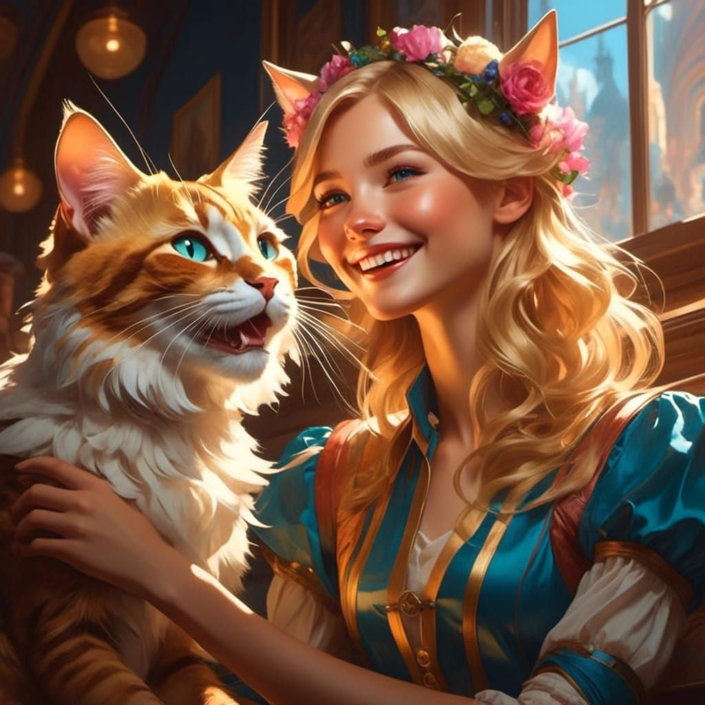 So, Julie's trying ventriloquism. I think her ginger cat puppet is pretty impressive myself