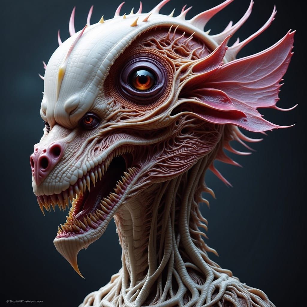 Photorealistic 3D Render of Giant Demon Duck of Doom