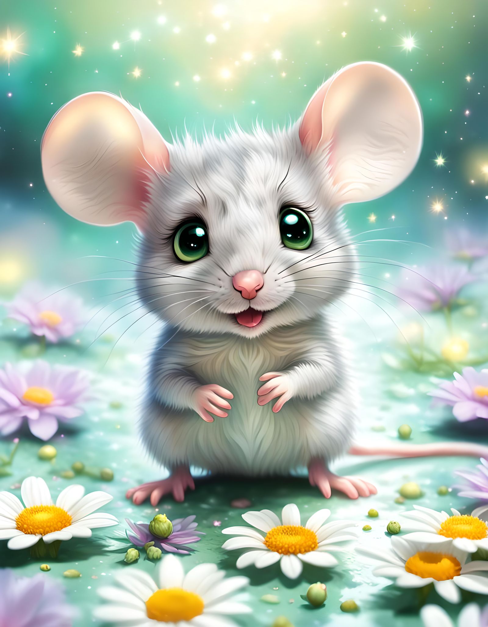 Chibi Mouse in Summer Galaxy