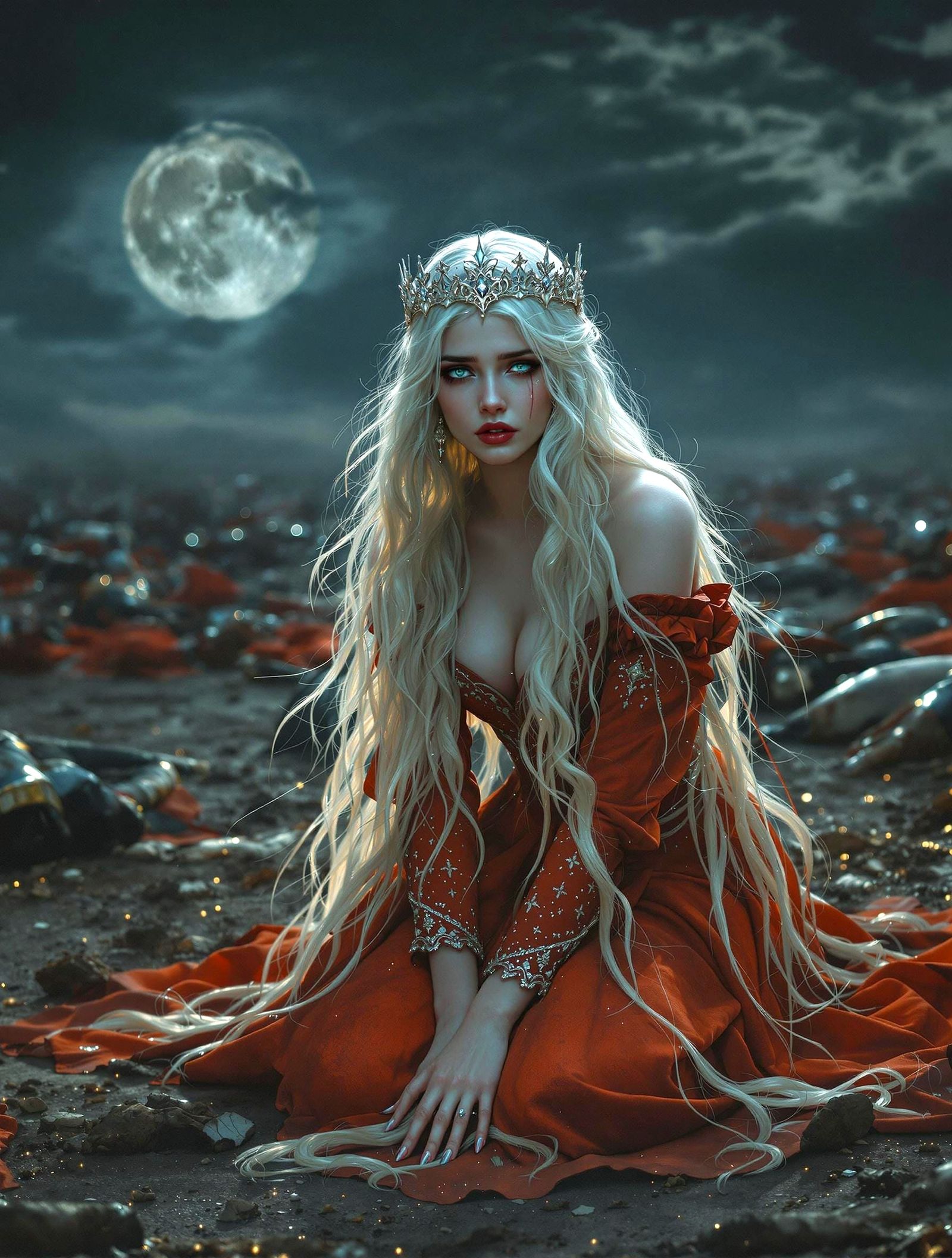Ethereal Princess in Medieval Mourning