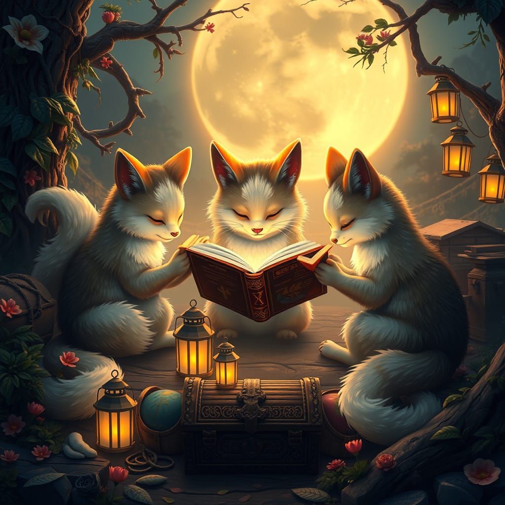 Mystical Kitsunes Gather for Charity in Moonlit Boot Camp